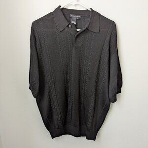 Tulliano Black Short Sleeve Sweater, Large